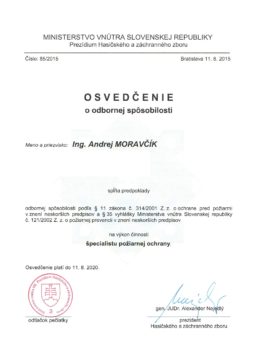 Špecialista požiarnej ochrany